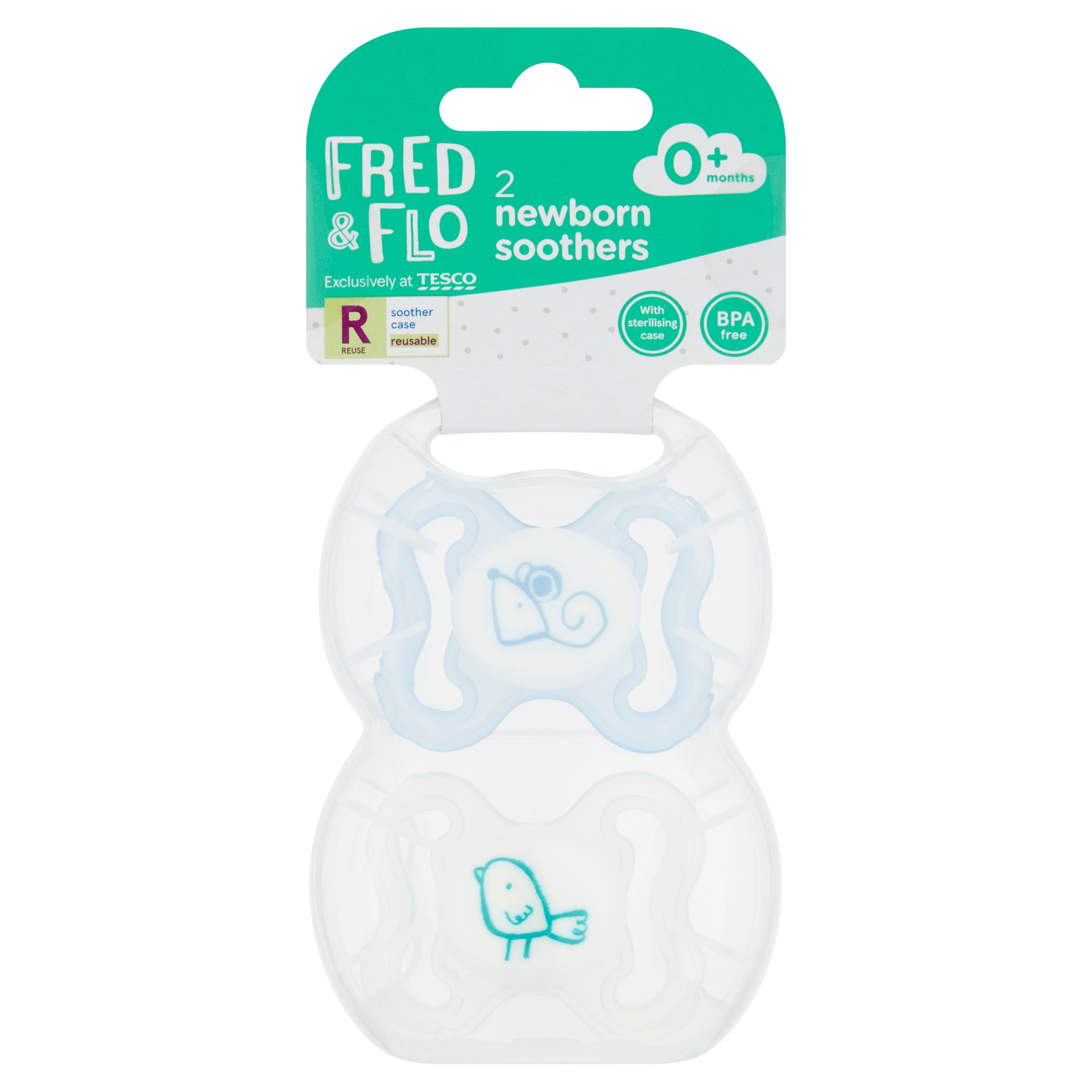 Fred & Flo Newborn Soothers 2 Pack