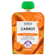 Tesco Carrot Babyfood Pouch 70G