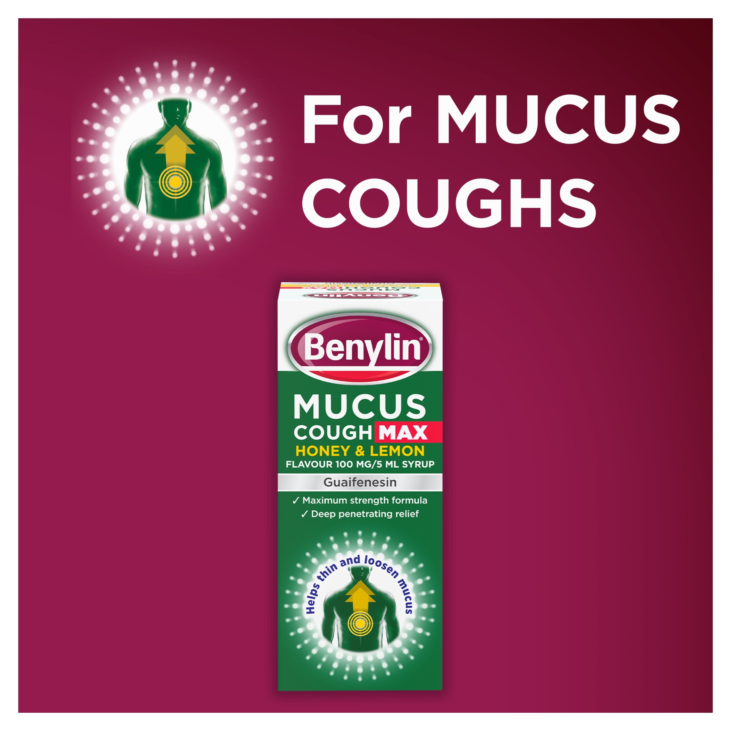 Benylin Mucus Cough Max Syrup - Honey & Lemon 150ml thumbnail 3