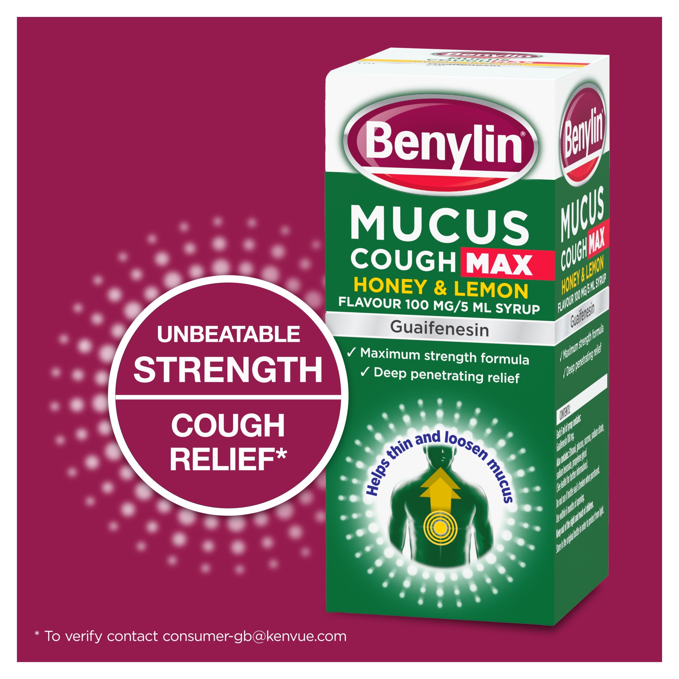 Benylin Mucus Cough Max Syrup - Honey & Lemon 150ml thumbnail 4