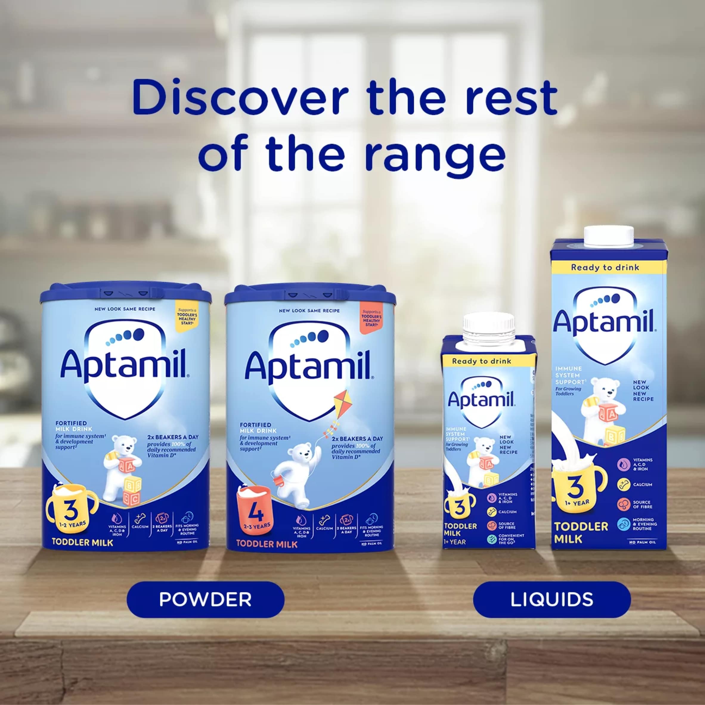 Aptamil 3 Toddler Milk Formula Powder 1+ Years 800g thumbnail 3