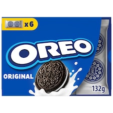 Oreo Lunchbox Vanilla Chocolate Cookies Multipack x 6 132g