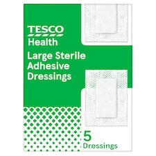 Tesco Health Sterile Adhesive Dressing Large 5 Pack