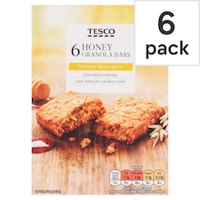 Tesco Honey Granola Bars - Packed with Oats 6 x 30g (180g)