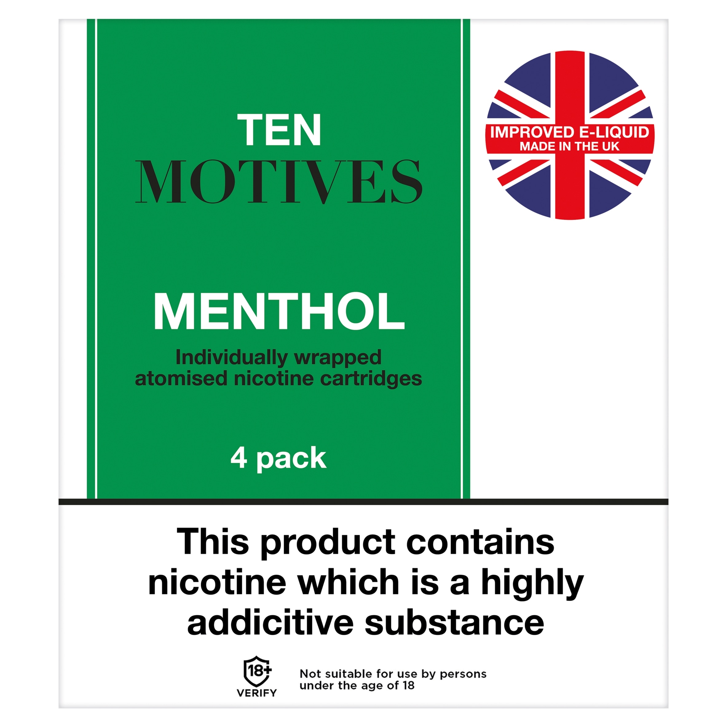 10 Motives Refills Menthol 16Mg