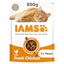 Iams Senior Cat Food With Fresh Chicken 800g