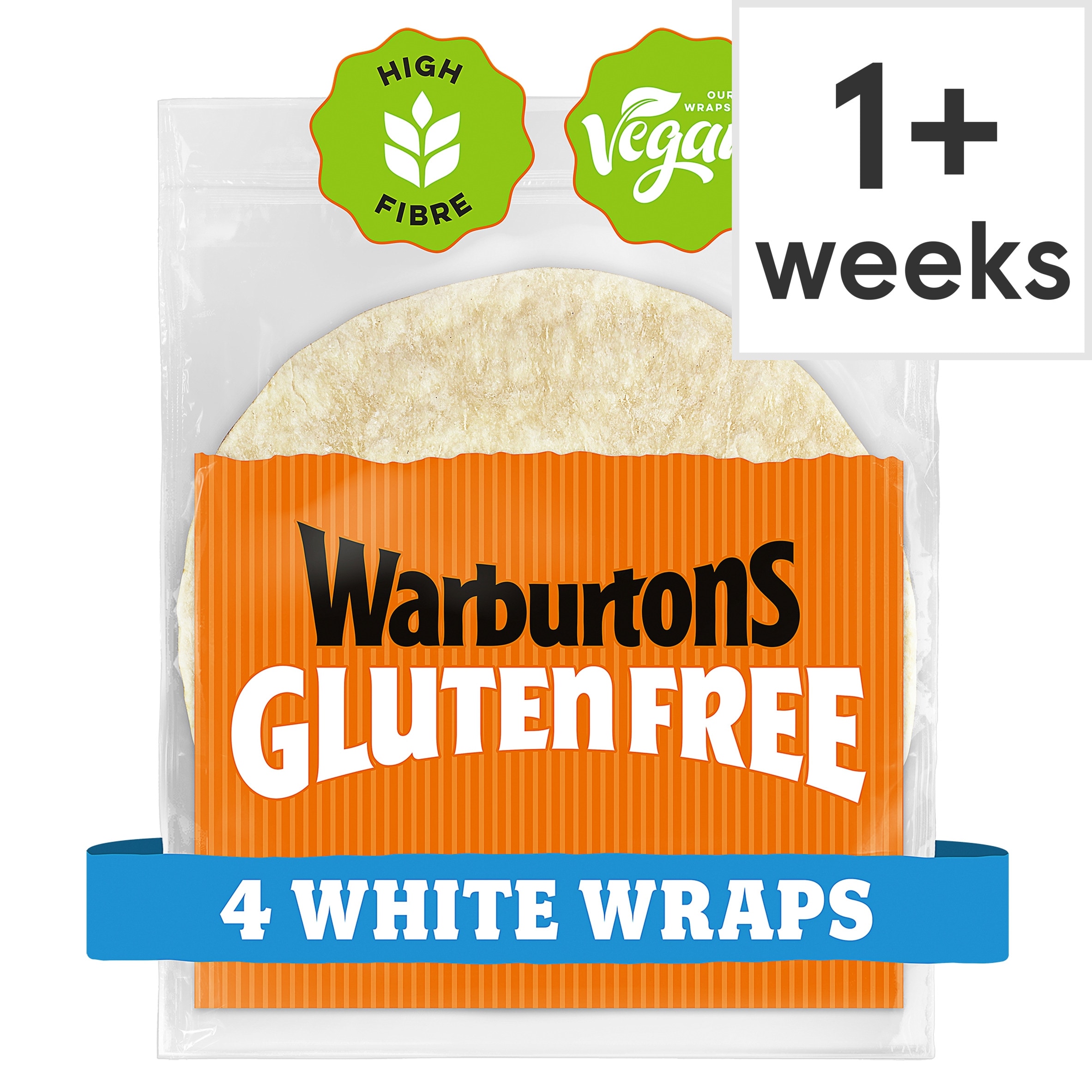 Warburtons Gluten Free 4 White Wraps