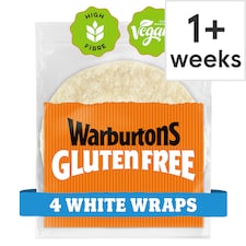 Warburtons Gluten Free White Wraps 4 Pack