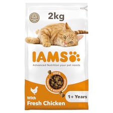 Iams Adult 1+ Cat Food With Fresh Chicken 2Kg