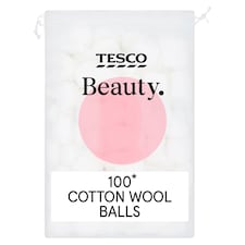 Tesco Beauty Cotton Wool Balls 100 Pack