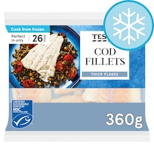 Tesco Cod Fillets 360G