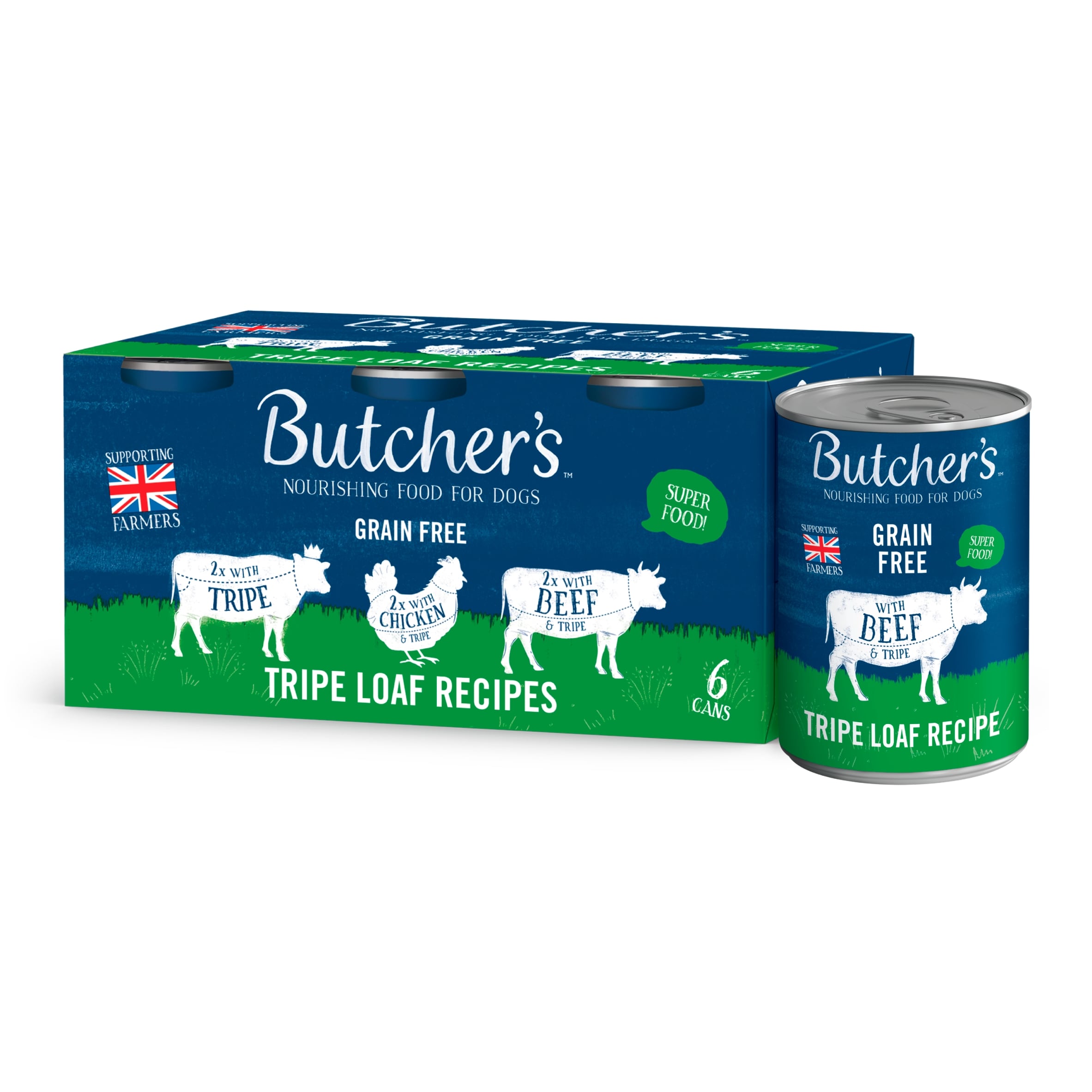 Butcher's Tripe Loaf Dog Food Tins 6X400g thumbnail 2