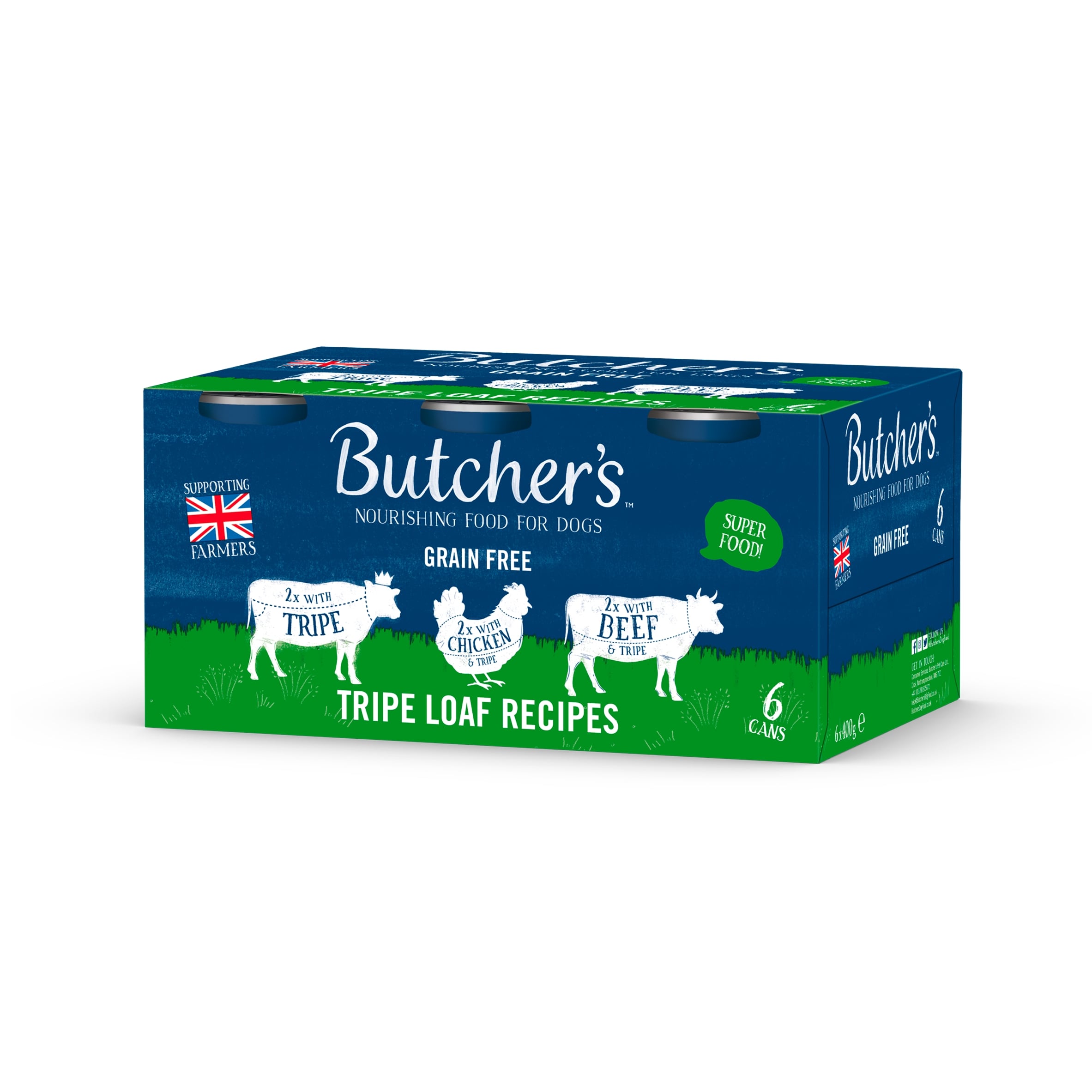 Butcher's Tripe Loaf Dog Food Tins 6X400g thumbnail 3