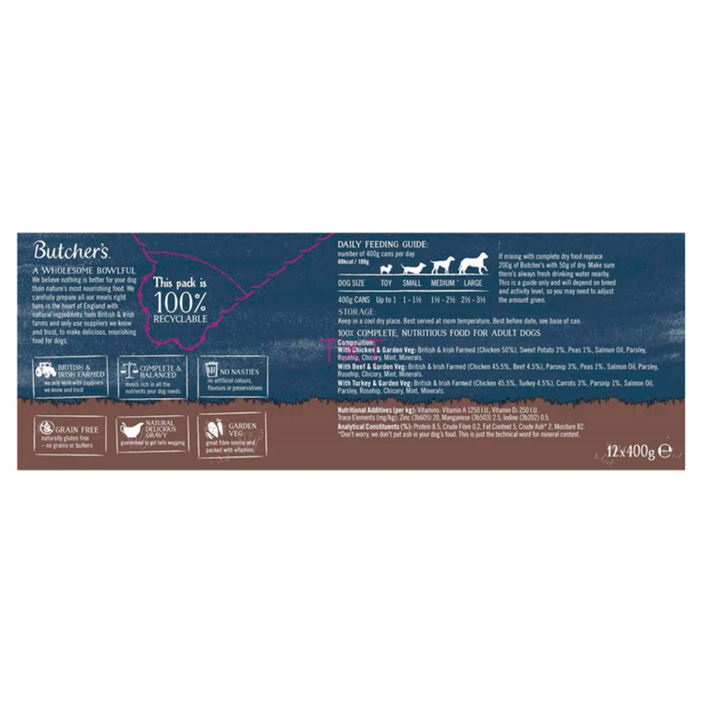 Butcher's Recipe In Gravy Dog Food Tin 12X400g thumbnail 2