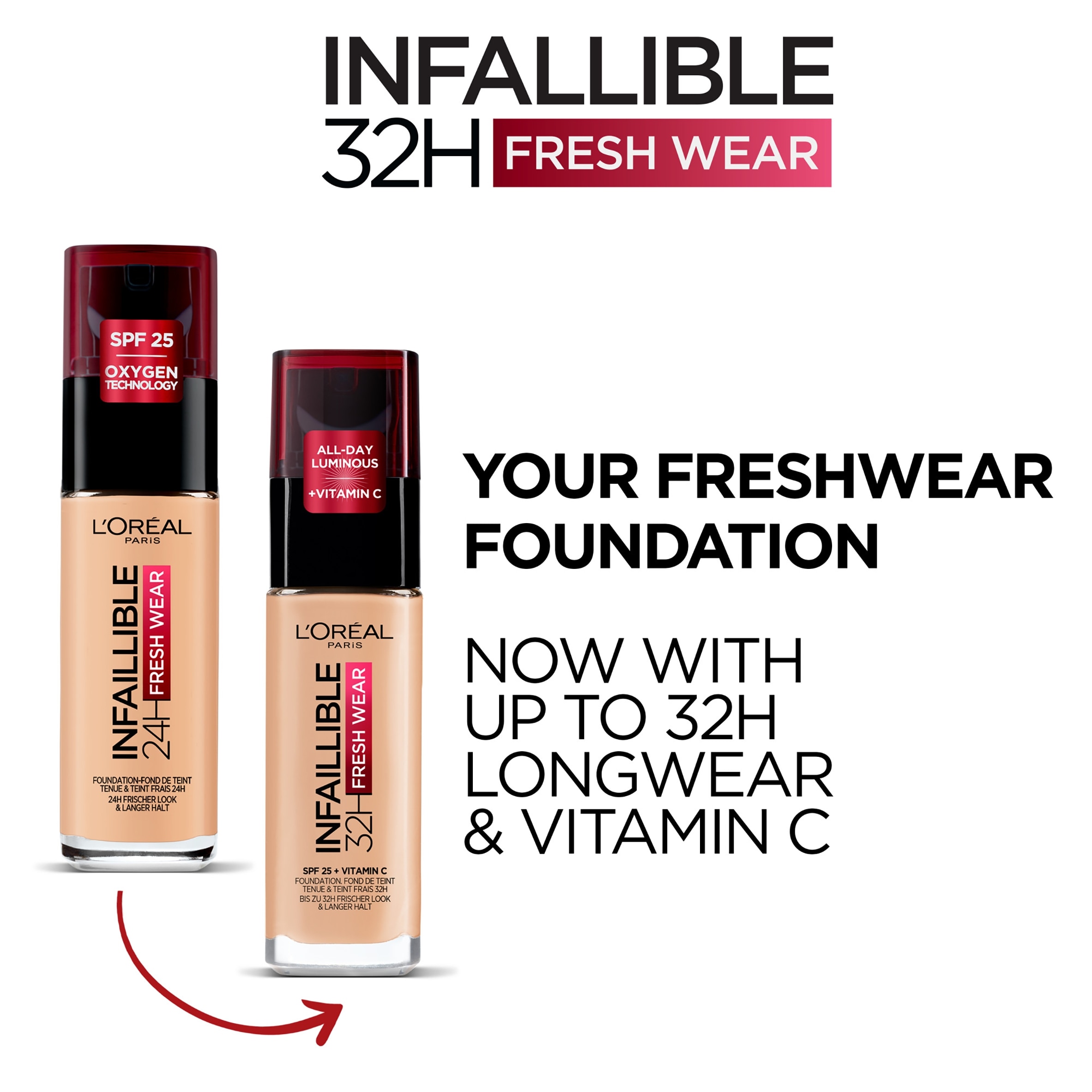 L'Oreal Infallible 32 Hour Foundation 15 Porcelain 30Ml thumbnail 2