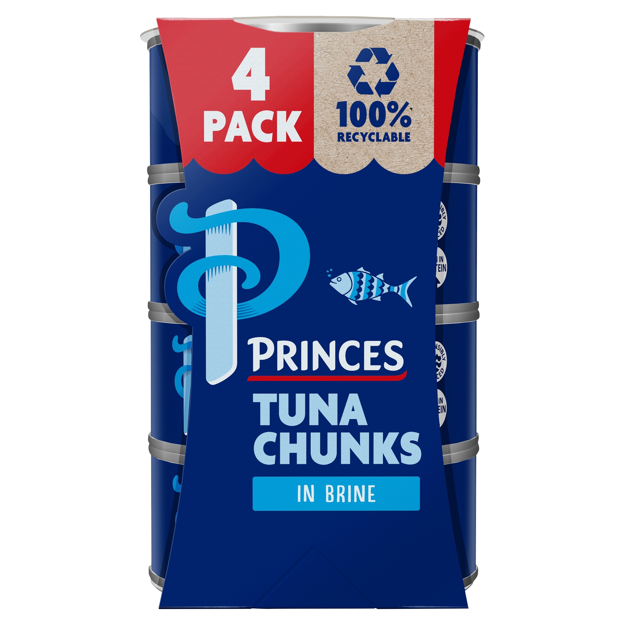Princes Tuna Chunks In Brine 4X145g