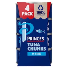 Princes Tuna Chunks In Brine 4X145g