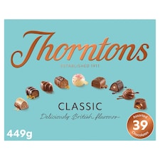 Thorntons Classic Collection Of Milk, Dark & White Chocolate 449G