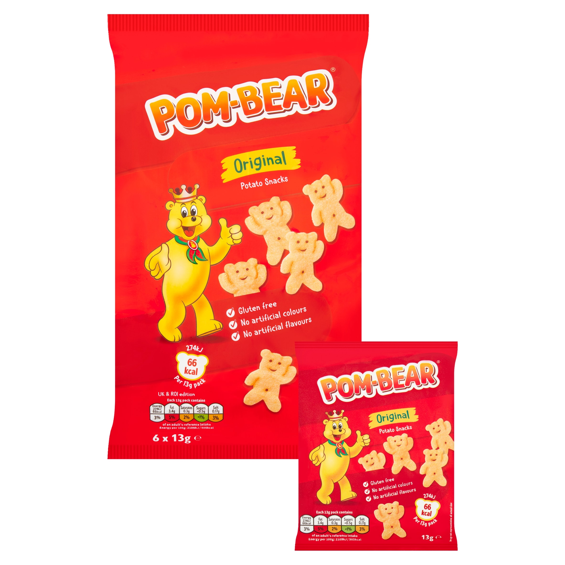 Pom-Bear Original Multipack Crisps 6x13g thumbnail 2