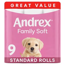Andrex Family Soft Toilet Tissue 9 Rolls