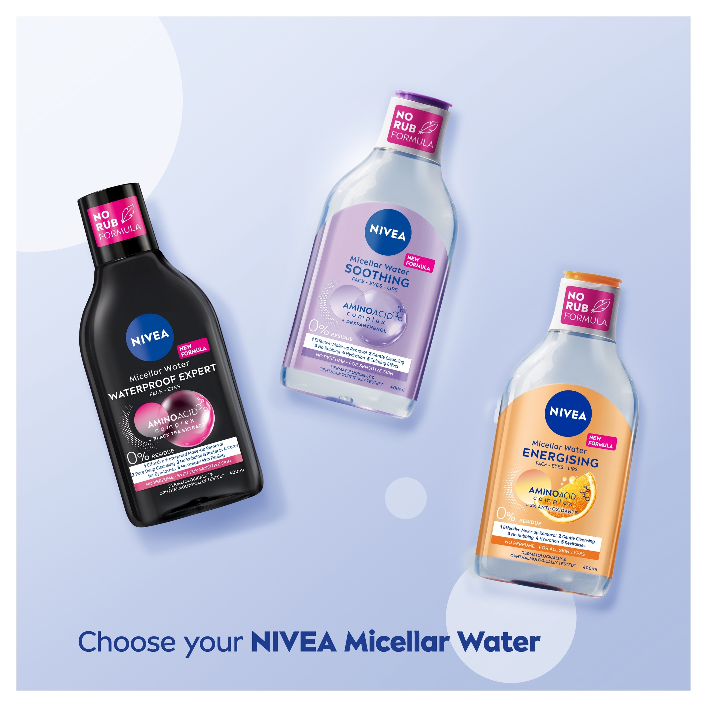 NIVEA Micellar Water Waterproof Make-Up Remover 400ml thumbnail 3