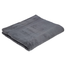 F&F Home Dark Grey Supersoft Cotton Bath Towel