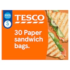 Tesco Paper Sandwich Bag 30 Pack
