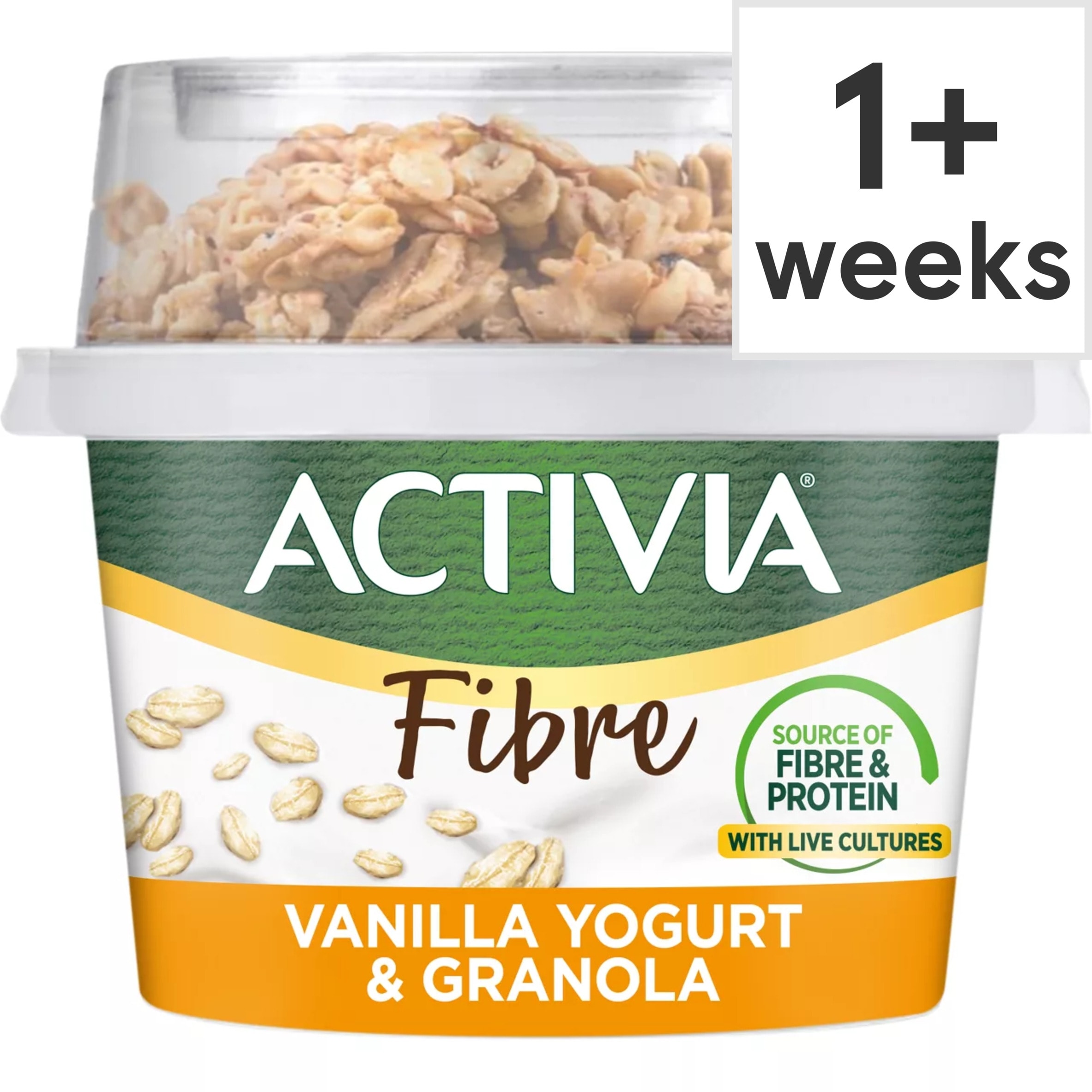 Activia Vanilla Yoghurt & Honey Granola Breakfast Topper with Spoon 165g