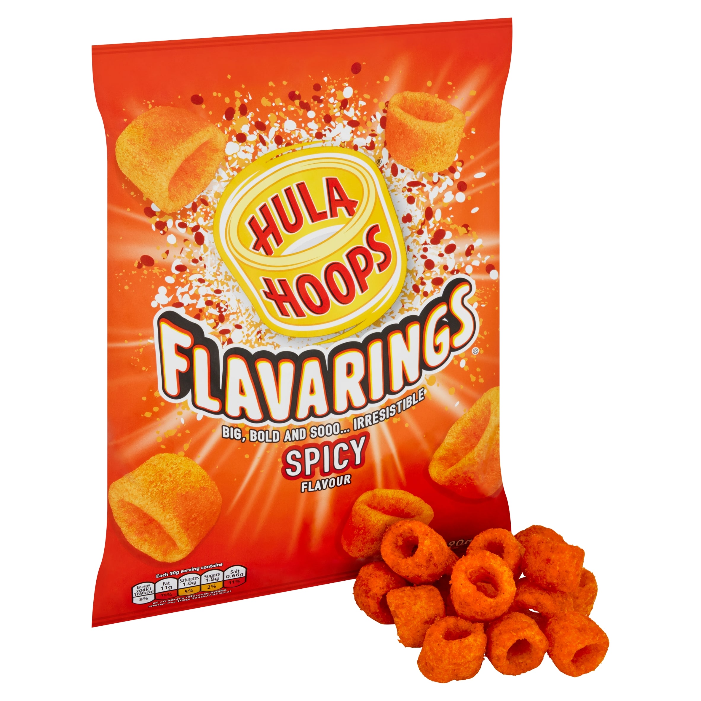 Hula Hoops Flavarings Spicy Sharing Crisps 90g thumbnail 2