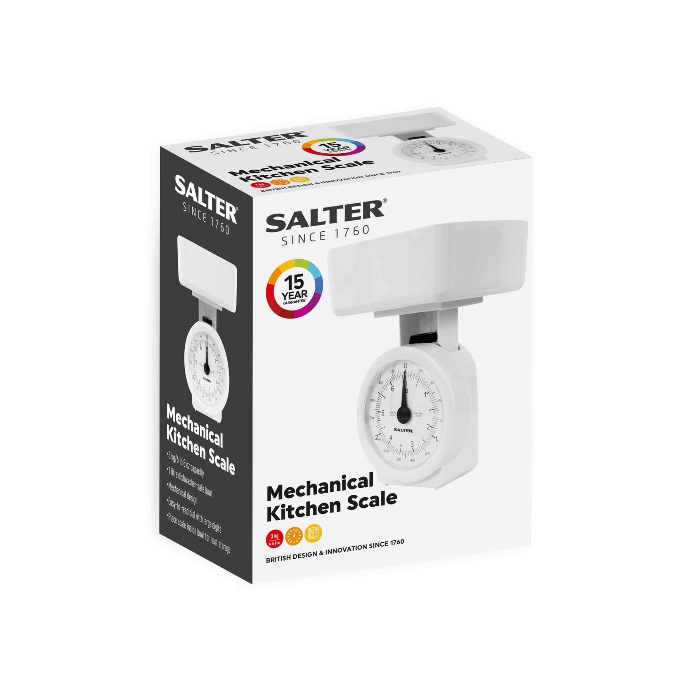 Salter Mechanical Kitchen Scale 3Kg thumbnail 3