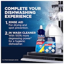 Finish In-Wash Dishwasher Cleaner Tablets 3 Pack thumbnail 4