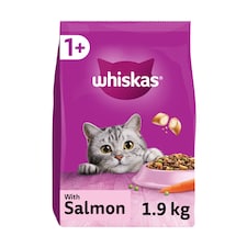 Whiskas Adult 1+ Dry Cat Food Biscuits Salmon 1.9Kg