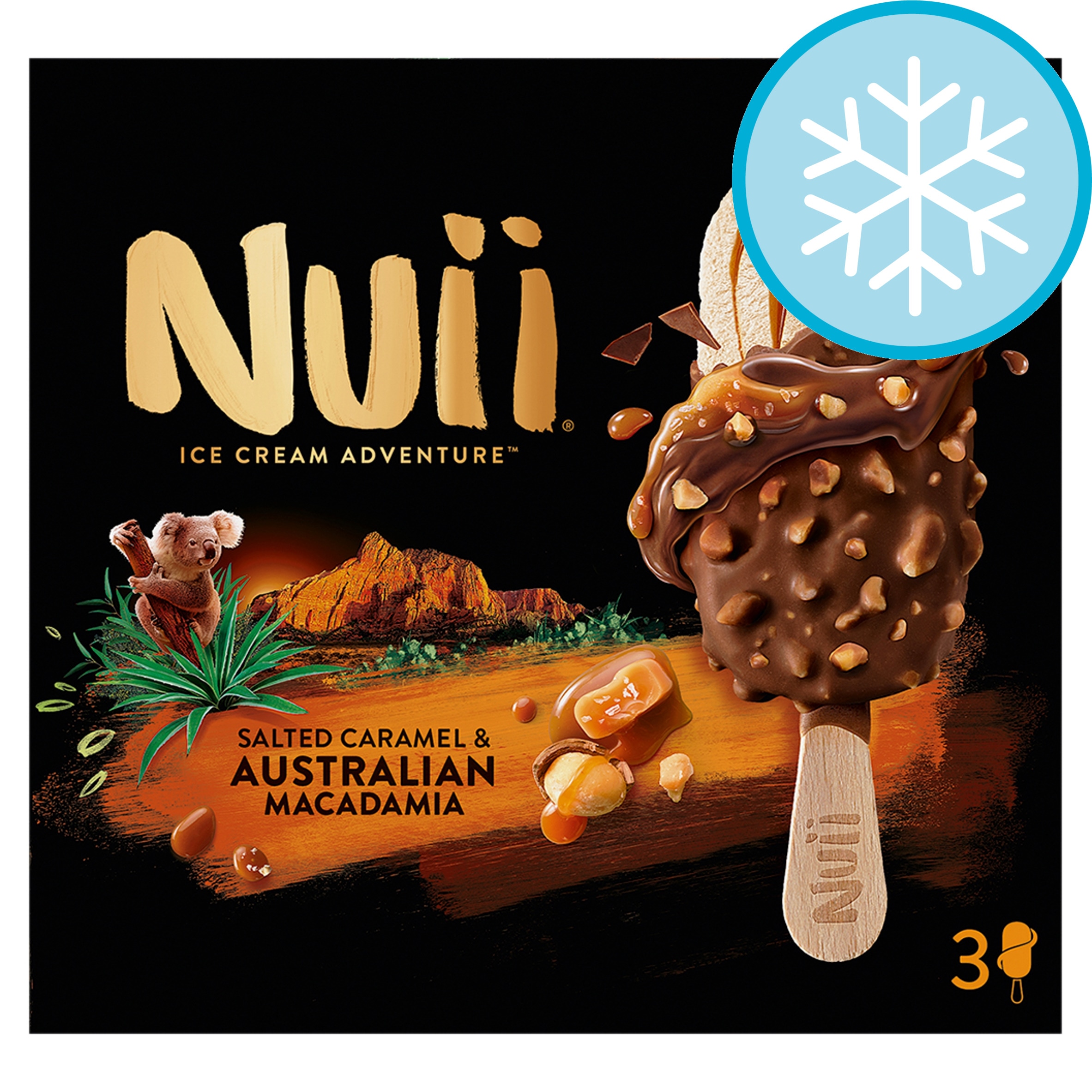 Nuii Salted Caramel & Australian Macadamia Ice Cream Stick