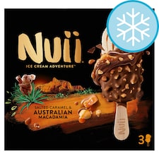Nuii Salted Caramel Macadamia Ice Cream Sticks 3X90ml