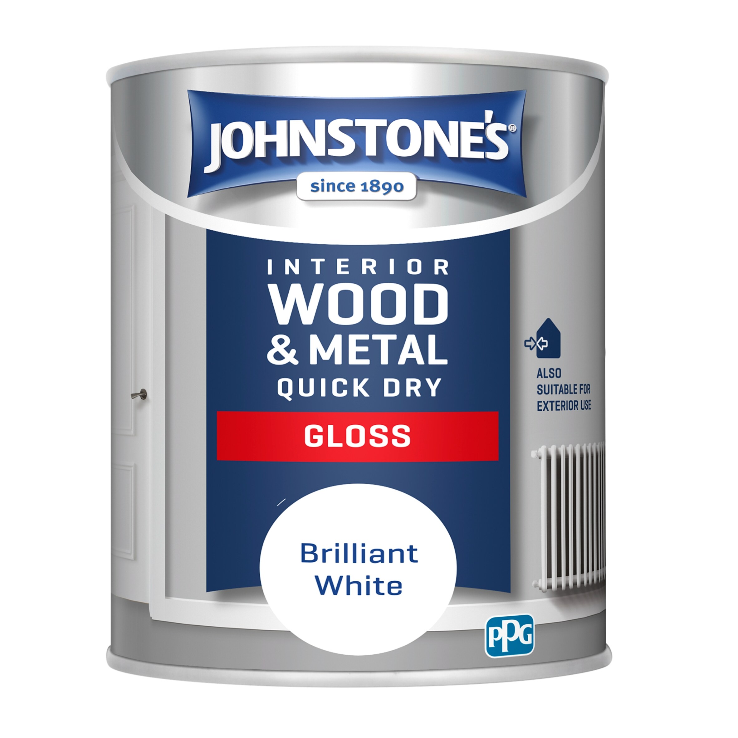 Johnstones Qd Gloss Brilliant White 750Ml