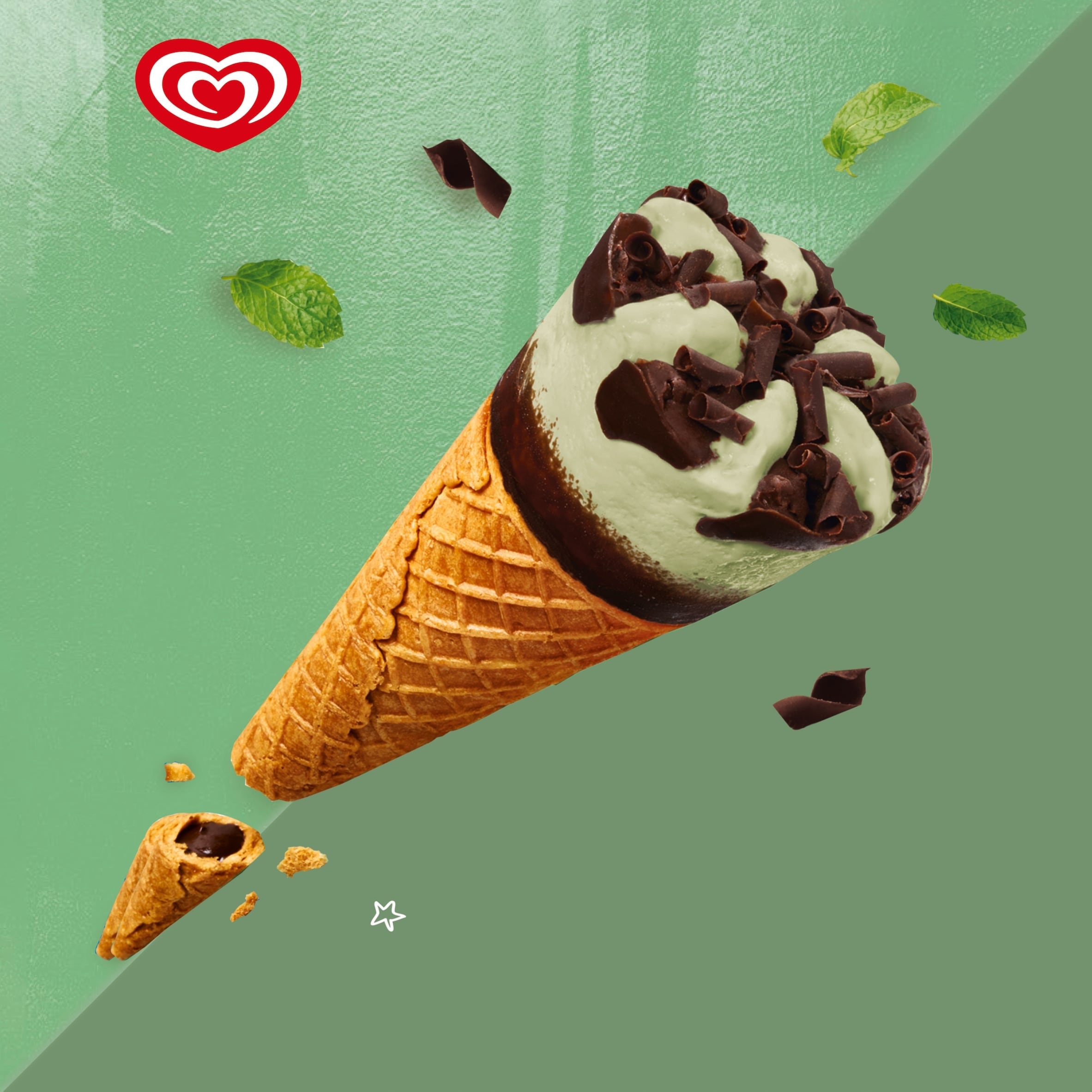 Cornetto Mint Ice Cream Cones 6x90ml thumbnail 5