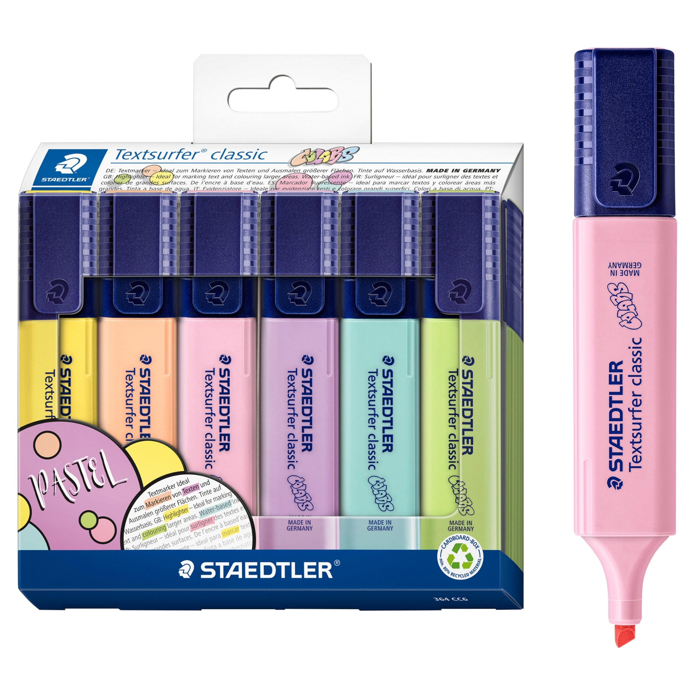 Staedtler Stationery Pastel Highlighters 6 Pack