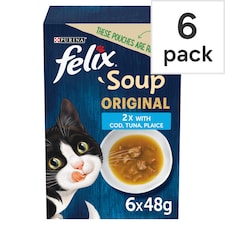 Felix Soup Original Wet Cat Food - Fish Selection 6x48g