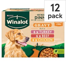 WINALOT Sunday Dinner Mixed in Gravy Wet Dog Food 12x100g