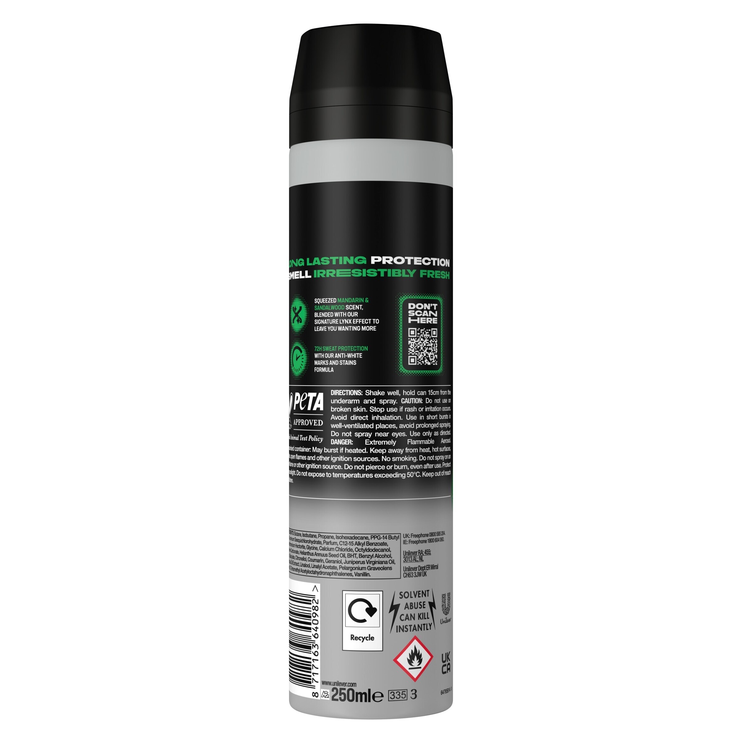 Lynx Africa 72h Antiperspirant Deodorant for Men 250ml thumbnail 2