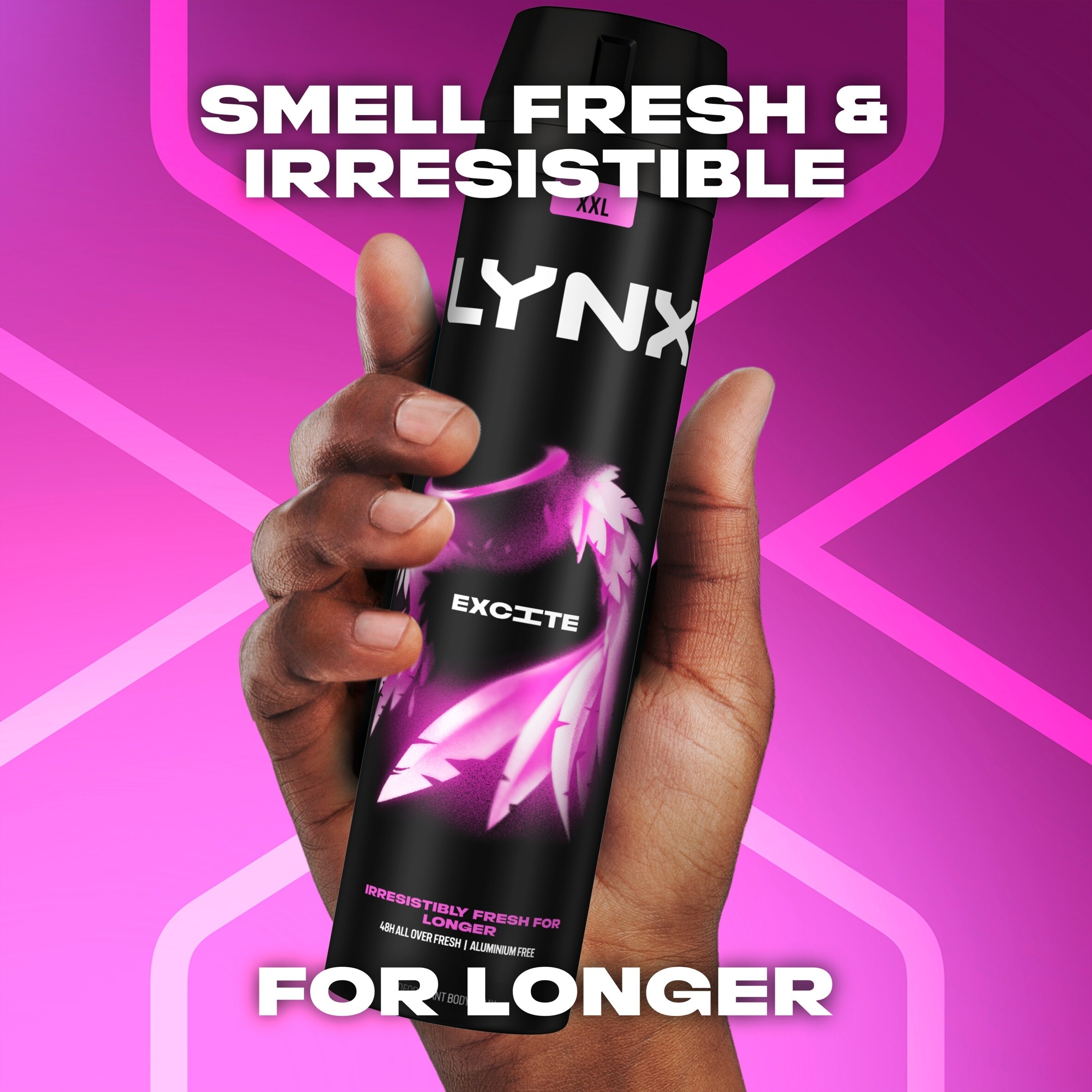 Lynx Excite 48h Deodorant Bodyspray for Men 250ml thumbnail 2