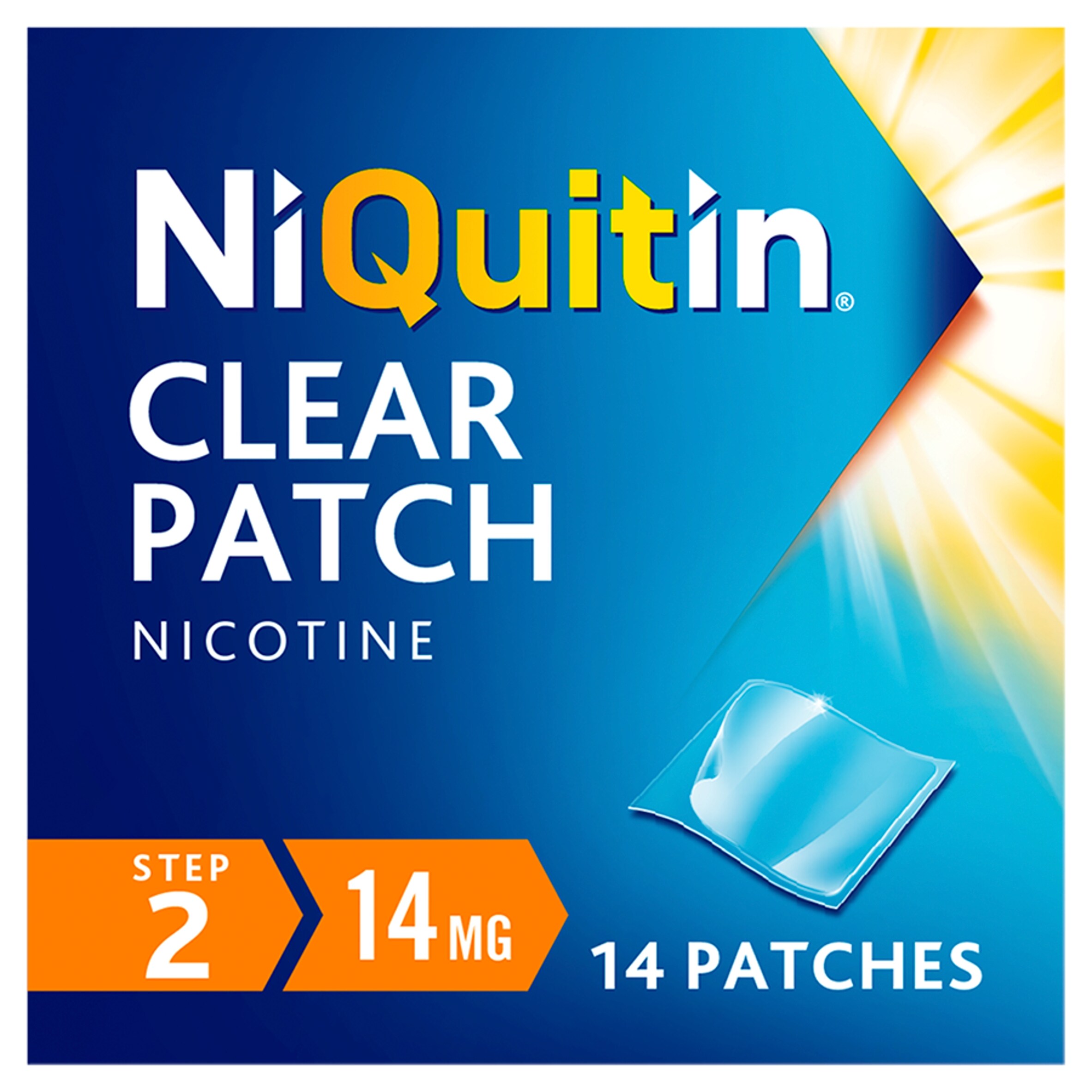 NiQuitin Clear Patch Stop Smoking Aid Step 2 14mg Nicotine Patches 14s thumbnail 2