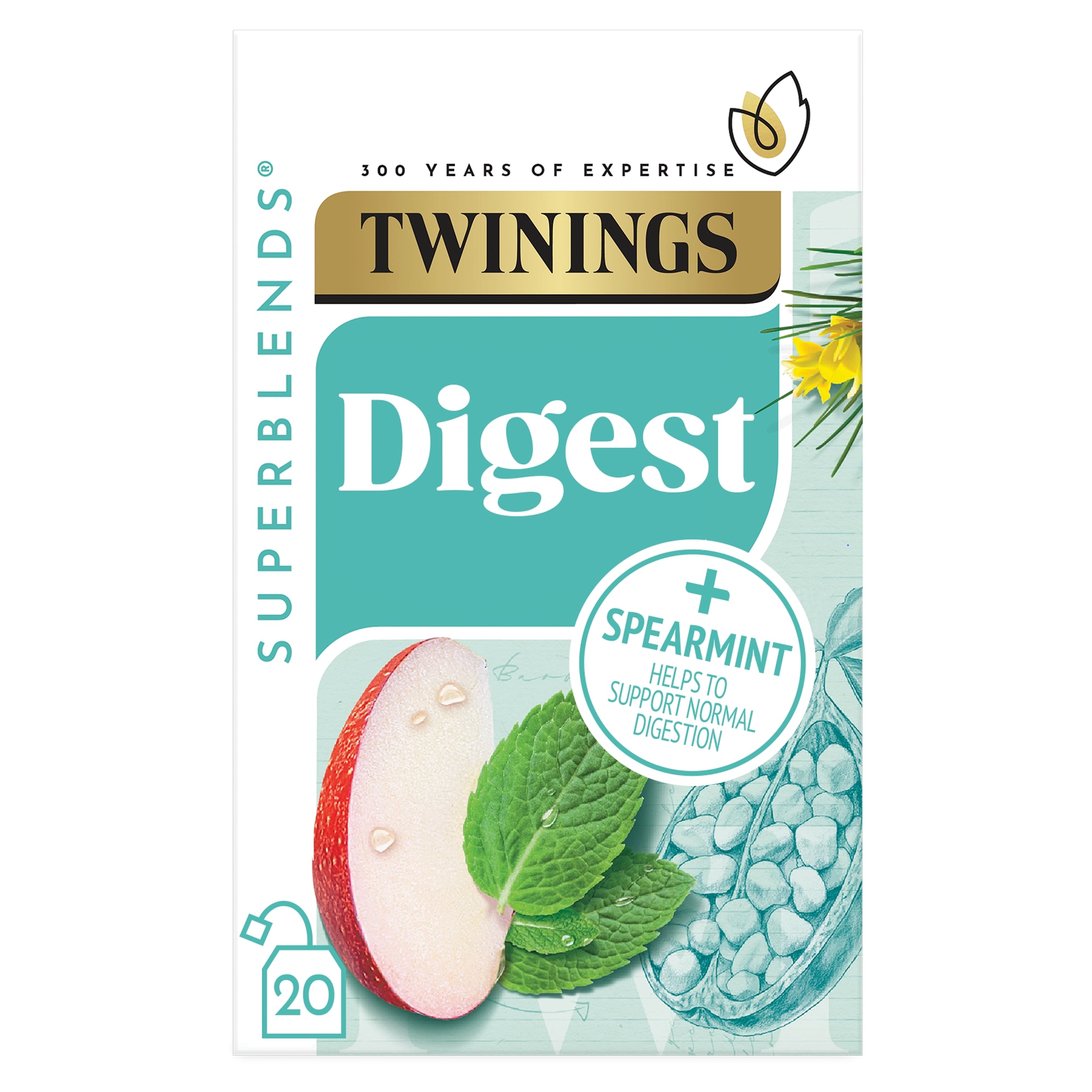 Twinings Superblends Digest with Spearmint, Apple & Rooibos