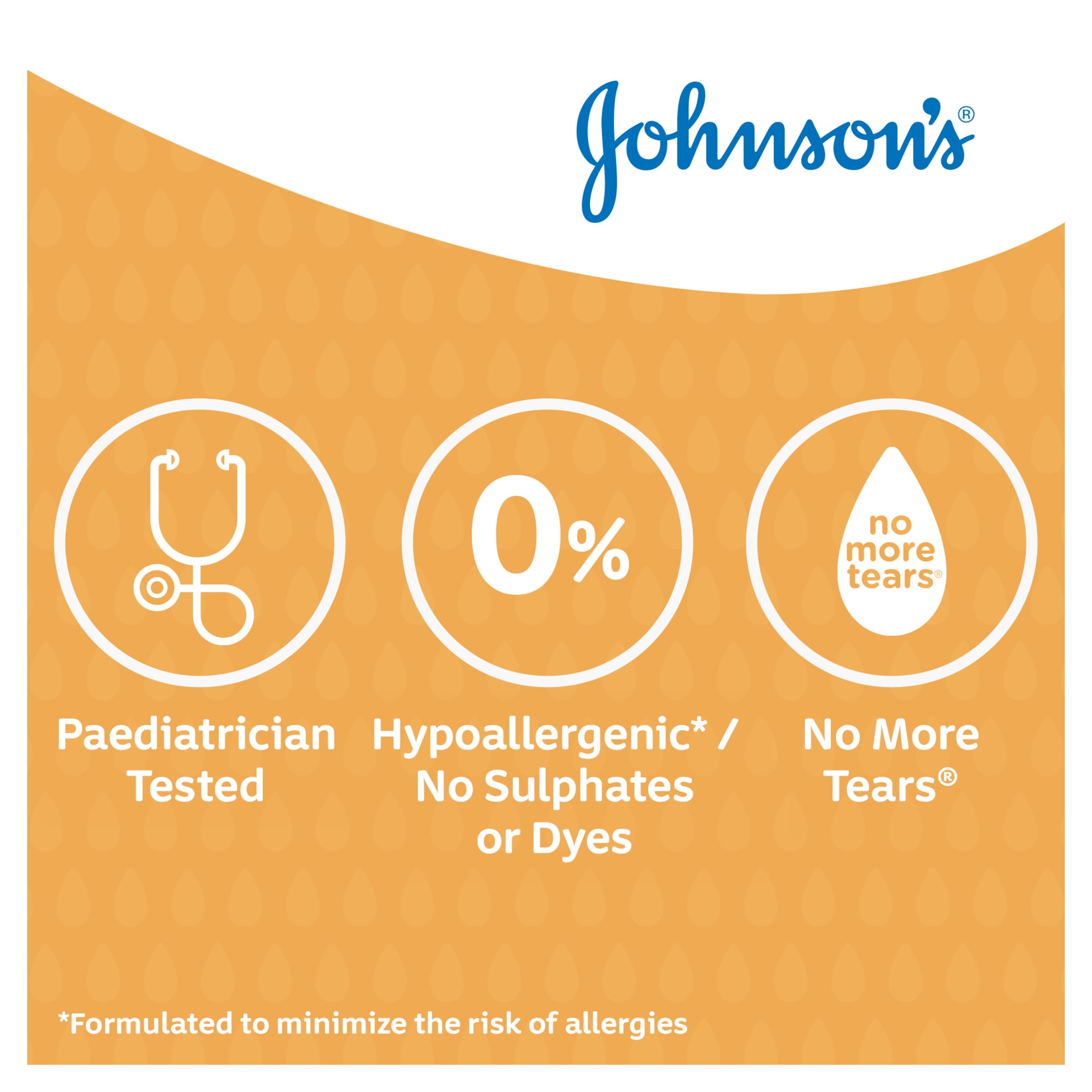 Johnson's Baby Shampoo Without Dyes Sulphates & Soap 300 ml thumbnail 2