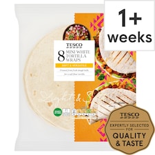 Tesco Mini White Tortilla Wraps Plain 8 Pack