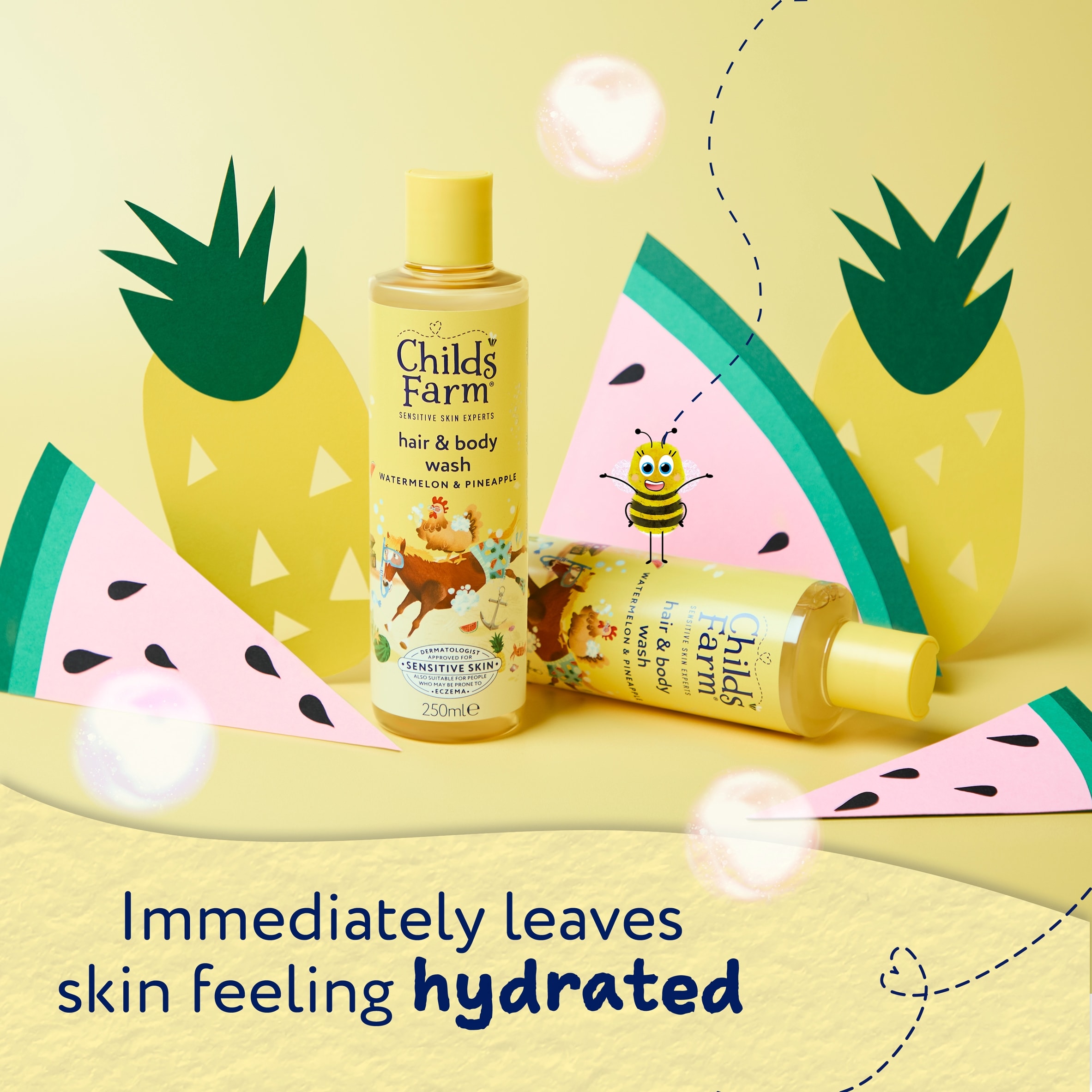 Childs Farm Hair & Body Wash - Watermelon & Pineapple 250ml thumbnail 5