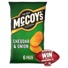 McCoy's Cheddar & Onion Multipack Crisps 6x25g