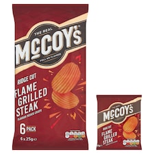 McCoy's Flame Grilled Steak Multipack Crisps 6x25g thumbnail 2