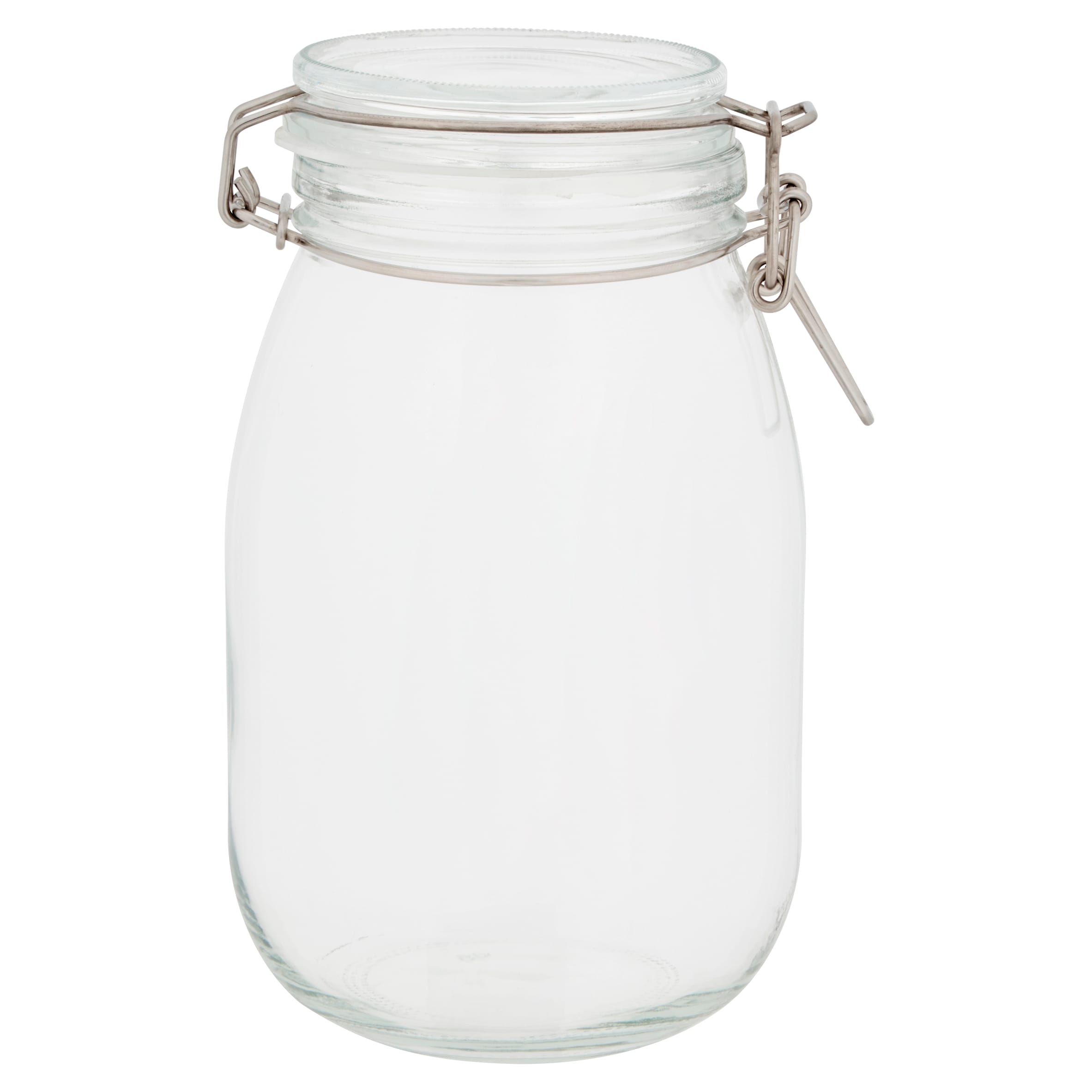 Tesco Clip Glass Food Storage Jar Large