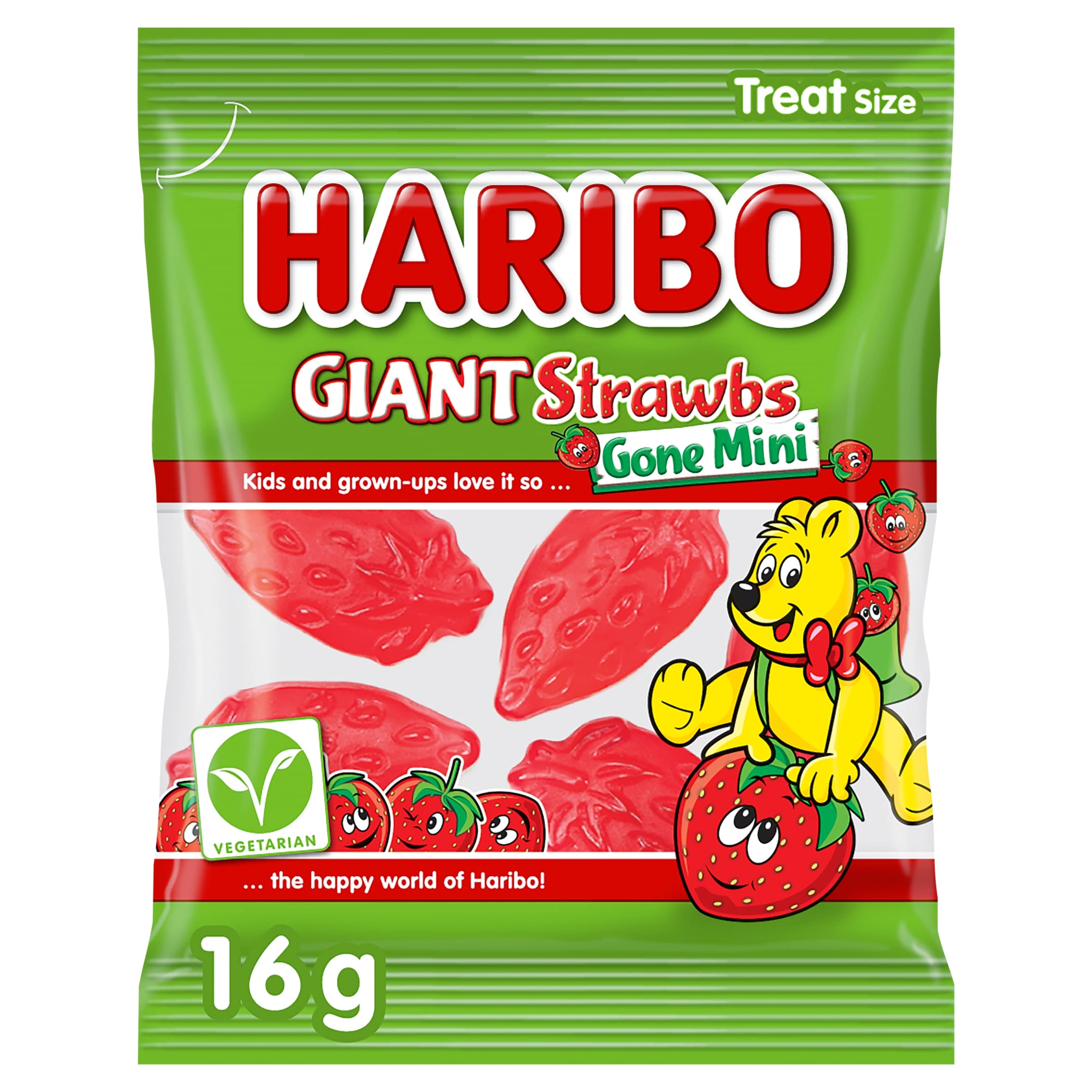 Haribo Giant Strawbs Gone Mini 16G
